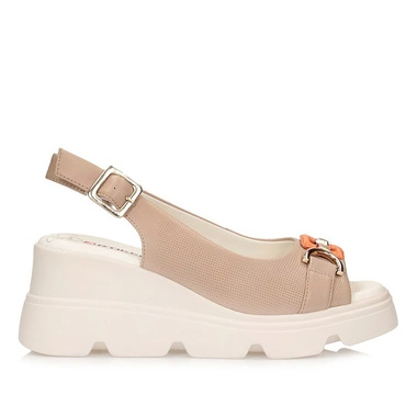 Beżowe sandały damskie na platformie Artiker 56C2208