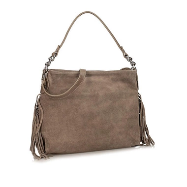 Klasyczna skórzana torebka na ramię Toscanio G98 C. BEŻ D40