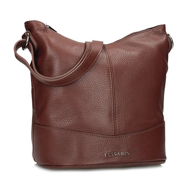 Brązowa klasyczna torebka worek Toscanio 16176 BRĄZ D21
