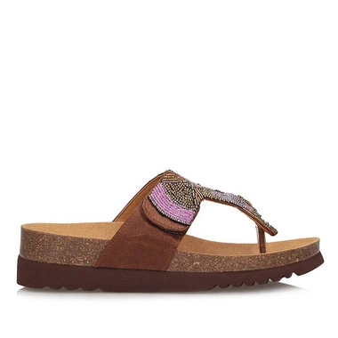 Modne klapki japonki damskie ze zdobieniem Scholl TANISHA MED F31328 1011