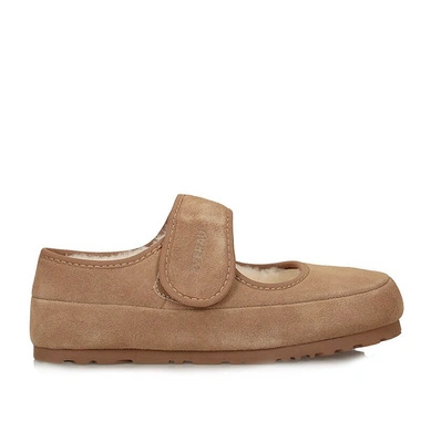 Kapcie damskie Everau TEAL EAU7006 Chestnut brązowe wsuwane zapinane na rzep wodoodporne ocieplane