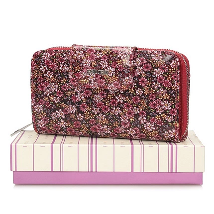 Pojemny Portfel Baju Baj BB 2006-s82 kwiaty różowe