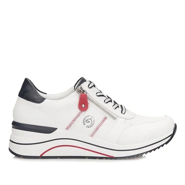 Sneakersy damskie Remonte D0T04-81 białe półbuty na platformie