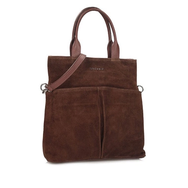 Zamszowa Listonoszka na ramię Toscanio G97 BRĄZ D21