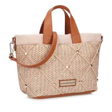 Modna brązowa mała torebka listonoszka Pepe moll 251351 PALMA BEIGE/TAN