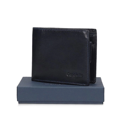 Skórzany Portfel męski Canaletto 1501-s307 granatowy bez zapięcia