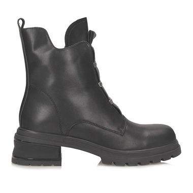 Wygodne Skórzane Botki Trzewiki na obcasie T.Sokolski HW Z24-266 BLK
