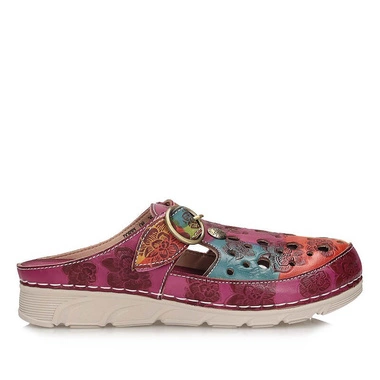 Damskie Klapki Laura Vita 0006013 DORRY 08 Fushia JD1819-8 kolorowe