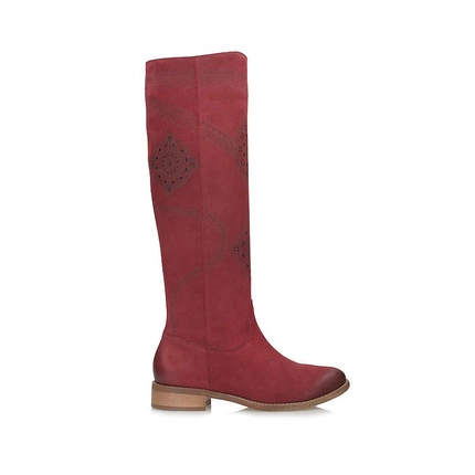 Kozaki ażurowe Exclusive Roberto 604 bordo