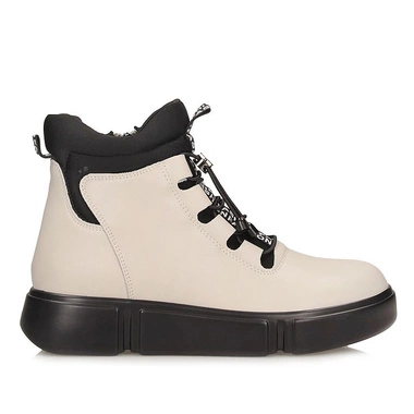 Skórzane damskie botki na platformie Filippo DBT6532/25 BE