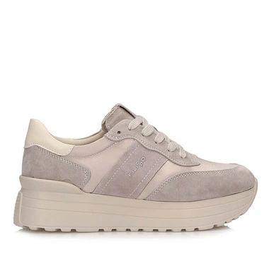 Sneakersy damskie Filippo DP7562/26 BE beżowe skórzane na platformie