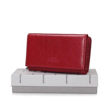 Elegancki czerwony portfel Giorgio Bassani 040-12