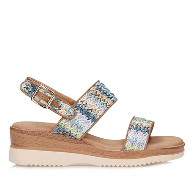 Wygodne sandały damskie na koturnie Potocki 25-45302BL