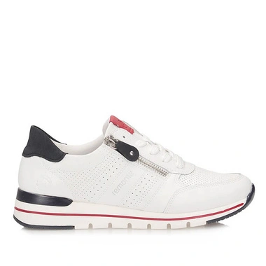 Sneakersy damskie Remonte R6705-82 białe półbuty sznurowane skórzane