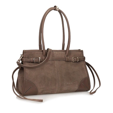 Stylowa Skórzana włoska Torebka Toscanio G90 C.BEŻ D40