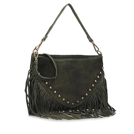  Skórzana Listonoszka Torebka na ramię Toscanio G131 ZIELEŃ