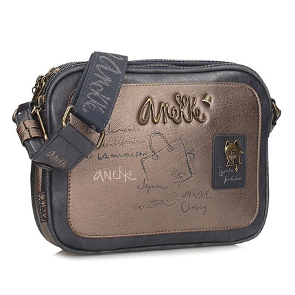 Trzykomorowa modna torebka listonoszka Anekke 41853-188 BOLSO MADEMOISELLE