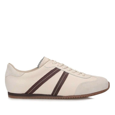 Półbuty damskie Ryłko 0WR09_4IVF beżowe sneakersy sznurowane skórzane