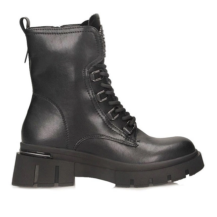 Stylowe damskie botki Workery na platformie Filippo DBT6521/25 BK