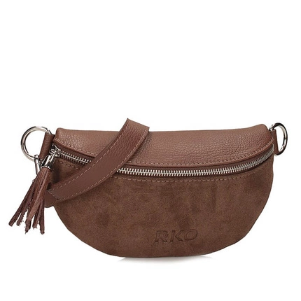 Brązowa skórzana nerka Ryłko R40755TB_6QD