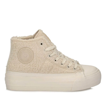Wysokie Tenisówki trampki sneakersy Big Star OO274A444 beżowe ocieplane