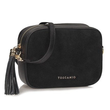 Stylowa Listonoszka Torebka na ramię Toscanio G88 czarna