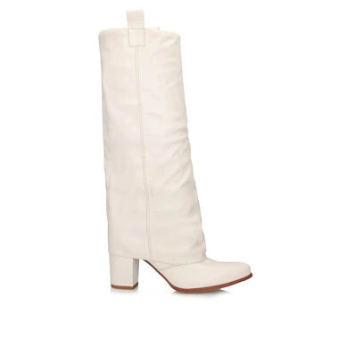 Modne skórzane kowbojki kozaki EXQUISITE 1547 TOFU.LICO