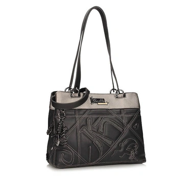 Torebka damska Anekke 43752-206 BOLSO HANDBAG DE HOMBRO SINTETICO TULIP czarna trzykomorowa zapinana na zamek i magnes do ręki