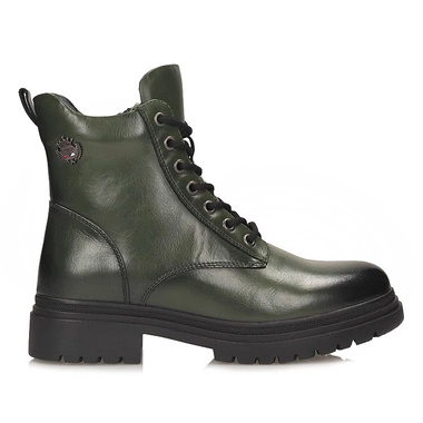 Zielone botki chelsea damskie na płaskim obcasie Potocki 25-19324GN