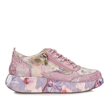 Sneakersy damskie Laura Vita 0006754 NIKITO 62 - Violet - FC multikolor sznurowane na platformie