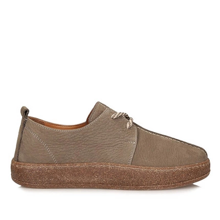 Wygodne profilowane Półbuty Ravini 251002 KAHVE NUBUCK