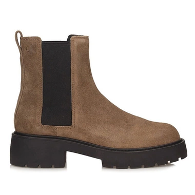 Beżowe Oryginalne Botki workery Calvin Klein YW0YW02071 Chunky Chelsea Boot Suede