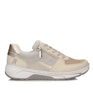 Modne beżowe sneakersy damskie Rieker 53101-60