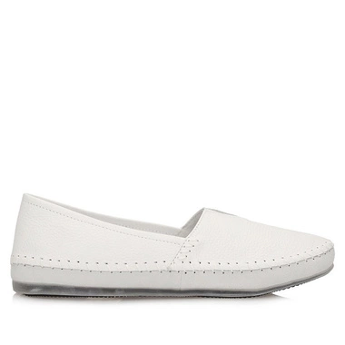 Półbuty Balerinki skórzane damskie Filippo DP031/25 WH