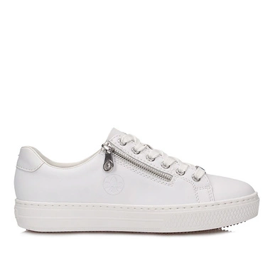 Sneakersy damskie Rieker L59L1-83 półbuty białe na zamek