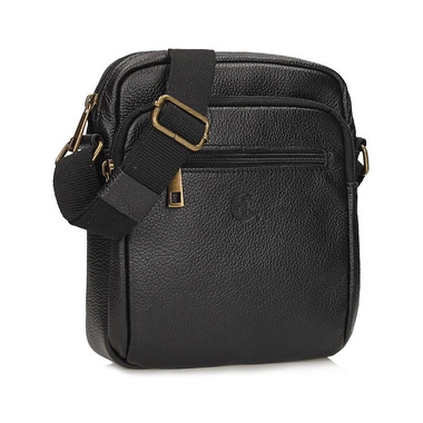 Czarna skórzana listonoszka Torba męska Canaletto T 155-s33