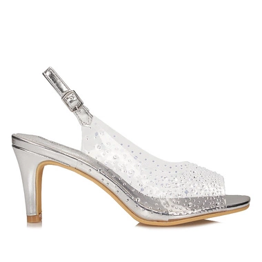 Silikonowe wizytowe sandały na obcasie Potocki 25-43317 SL