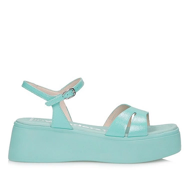 Stylowe Modne sandały na platformie Celina Wonders A-3710 LACK SEA