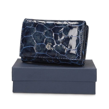 Zgrabny skórzany Portfel Canaletto 1224-C-s286/RFID granatowy