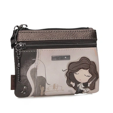 Portfel damski Anekke 43809-002 MONEDERO PURSE SINTETICO ORCHESTRA beżowy jednokomorowy zapinany na zamek
