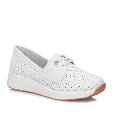 Białe damskie Półbuty na platformie Artiker 54C1731