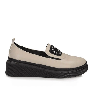 Skórzane Półbuty Mokasyny T.Sokolski TS J25-320 Beige