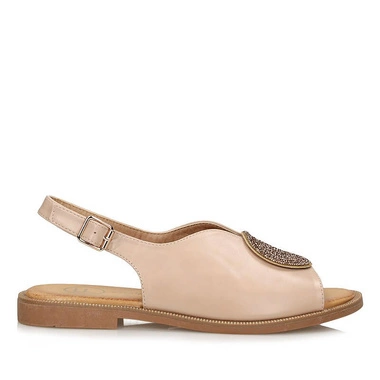 Klasyczne płaskie damskie sandały Filippo DS6229/25 BE