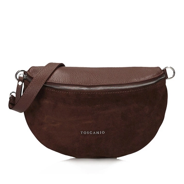 Modna Stylowa Nerka Saszetka Toscanio F274 BRĄZ
