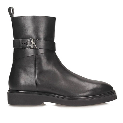 Czarne Oryginalne Botki workery Calvin Klein HW0HW02663BEHW8E Ankle BOOT Metal Logo 
