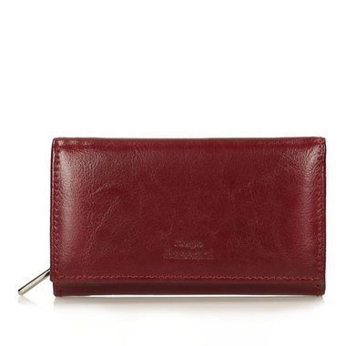 Karmelowy skórzany portfel Giorgio Bassani 040-s26