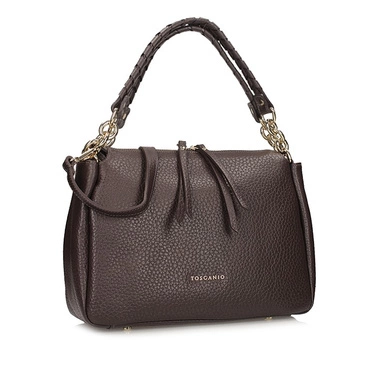 Skórzana włoska Torebka damska Toscanio F249 C.BRĄZ D23