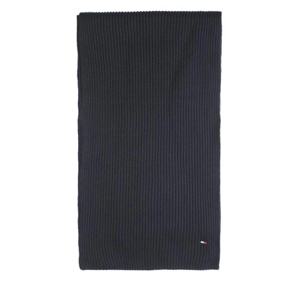 Męski ciepły granatowy szal Tommy Hilfiger AM0AM12847 DW6 COTTON CAS