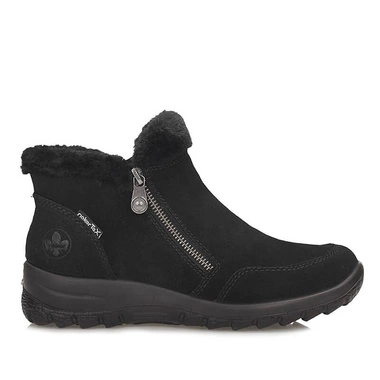 Botki damskie Rieker TEX L7188-00 czarne zapinane na zamek