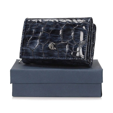 Zgrabny skórzany Portfel Canaletto 1225-C-s287/RFID granatowy